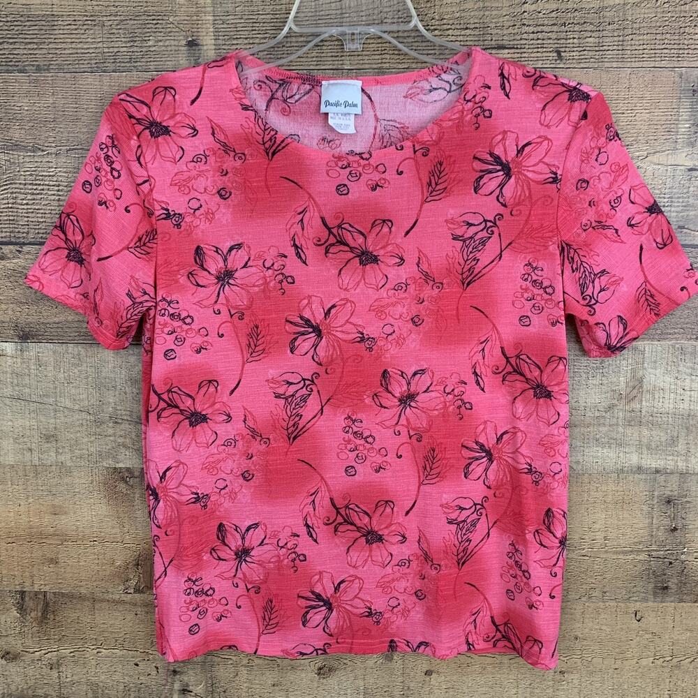 Vintage 1990s Y2K Grunge Floral Abstract Baby Doll T-shirt Punk Large